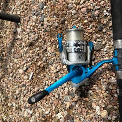 4 FISHING POLES WITH REELS