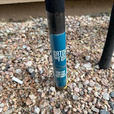 4 FISHING POLES WITH REELS