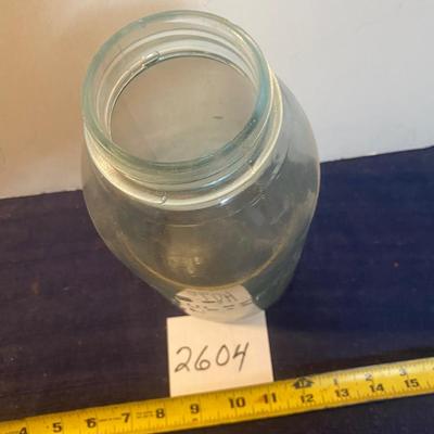 Vintage Atlas Strong Shoulder Green Jar