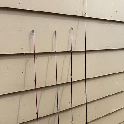 4 MORE FISHING POLES WITH REELS