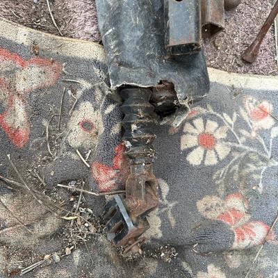 4 POINT LUG WRENCH, ASSORTED HITCHES WITH HITCH BALLS