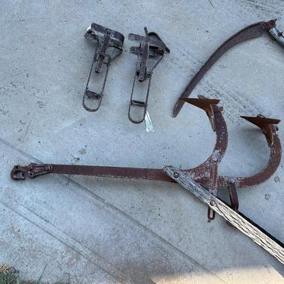 ANTIQUE & PRIMITIVE ANIMAL TRAPS, SICKLE AND FIELD PLOW