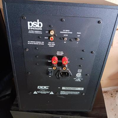 SONY SUBWOOFER, PAIR OF JBL AND 1 PSB SPEAKERS