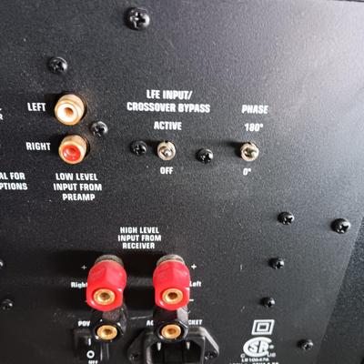 SONY SUBWOOFER, PAIR OF JBL AND 1 PSB SPEAKERS