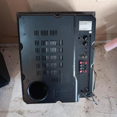SONY SUBWOOFER, PAIR OF JBL AND 1 PSB SPEAKERS
