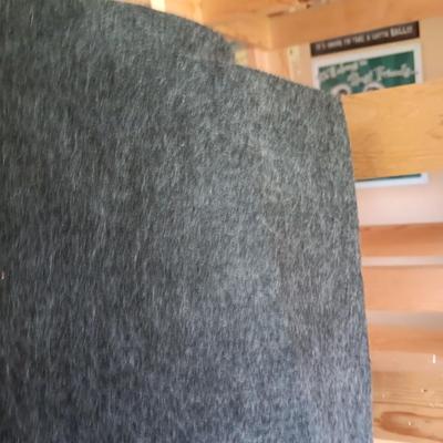 PARTIAL ROLL OF GREY FELT AND NEW ROLL OF IVORY WALL PAPER?