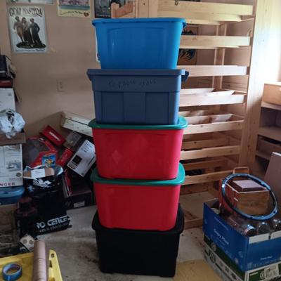5 STORAGE TOTES