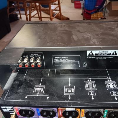 TECHNICS EQUALIZER, MONSTER POWER HTS 3600, TOSHIBA VCR, REMOTES & A TRIPP-LITE POWER SUPPLY