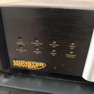 TECHNICS EQUALIZER, MONSTER POWER HTS 3600, TOSHIBA VCR, REMOTES & A TRIPP-LITE POWER SUPPLY