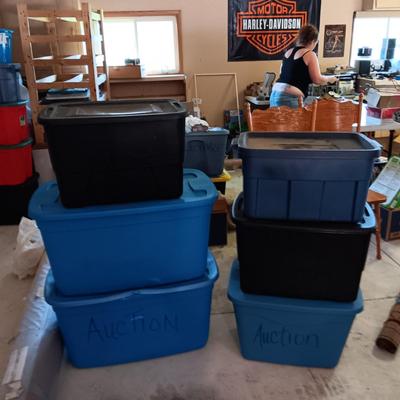 6 STORAGE TOTES