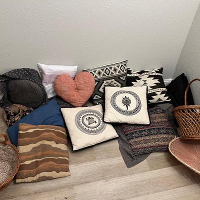 Vintage Pillows & Baskets