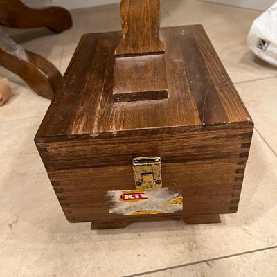 Vintage Kiwi shoe shine wood box