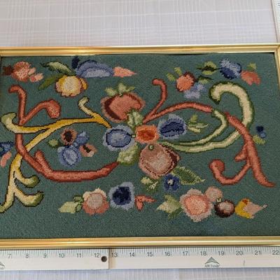 Lovely Framed Needlepoint Design
