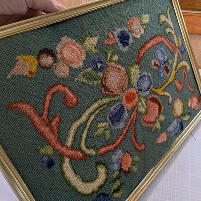Lovely Framed Needlepoint Design