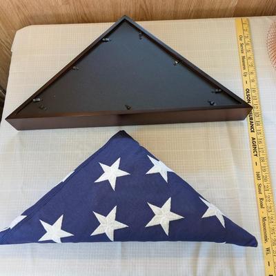 U.S. Flag and Cherry Burial Display