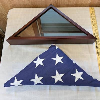 U.S. Flag and Cherry Burial Display
