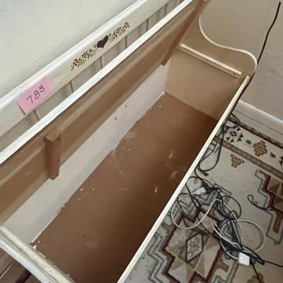 Lot 783 Bench with storage