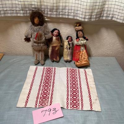 Lot 793 Skookum Dolls & NA dolls