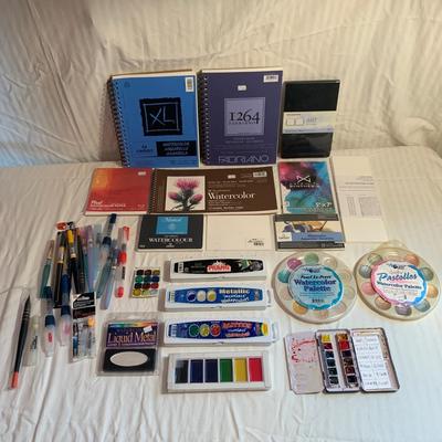 Watercolor Paints, Paper, & Brush Pens (2L-HS)