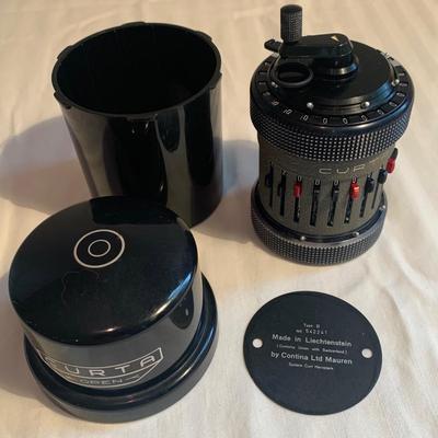 Curta Type II Mechanical Calculator & Case (2L-HS)