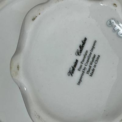Pedestal Porcelain Pastry Dish and 50th Anniversary Porcelain Trinket Bowl