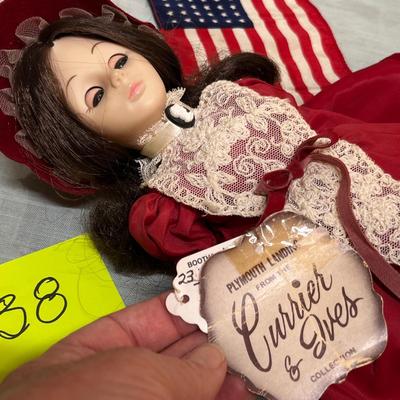 Lot 838 Dolls & flags