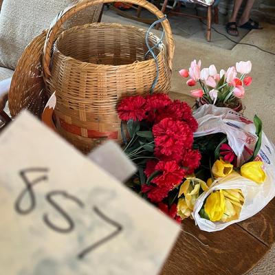 Lot 857 Basket with foliage