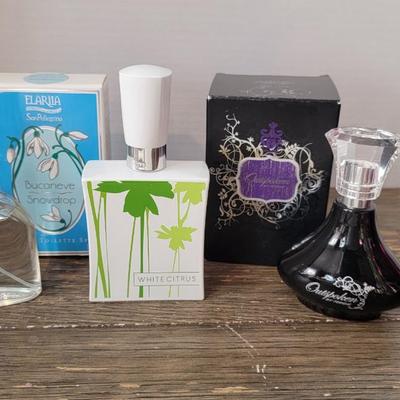 Perfumes - Elaria Snow Drop, B&BW White Citrus, Avon by Fergie Outspoken