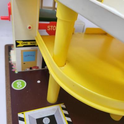1970's Fisher Price Parking Garage, Cars, Little People