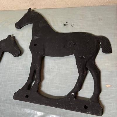 Lot 866 Cast Iron Horses