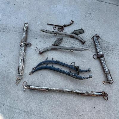 ANTIQUE HORSE HARNESS HAMES AND YOKES