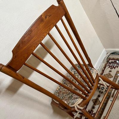 Lot 880 Antique high back chair