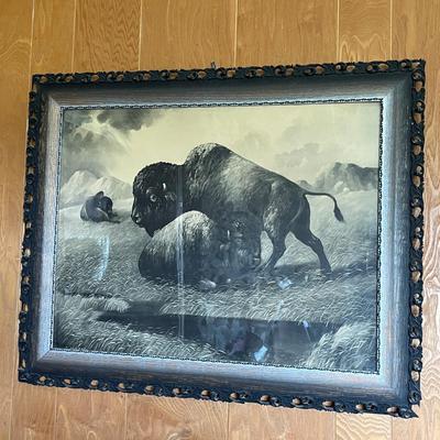 Lot 895 Antique Bison print