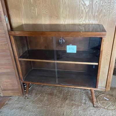 Lot 896 Glass front book case