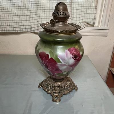 Lot 898 Antique oil lamp