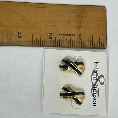 Hillard & Hanson Gold-Tone X-Shaped Earrings