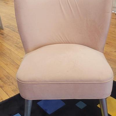 Soft Pink velvet like chair