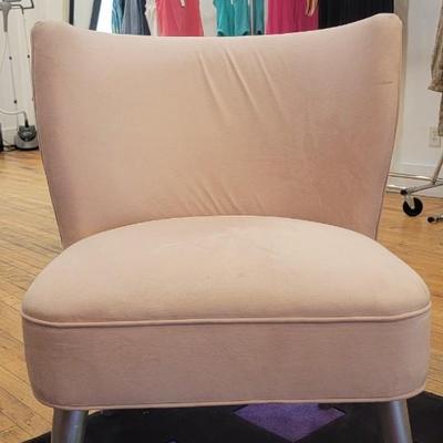 Soft Pink velvet like chair