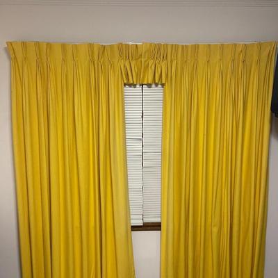 Yellow Curtain and Bedskirt