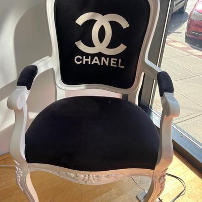 Chanel French style Dove Upholstered chair #1