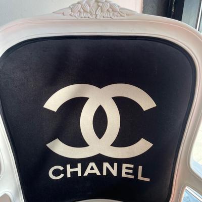 Chanel French style Dove Upholstered chair #1