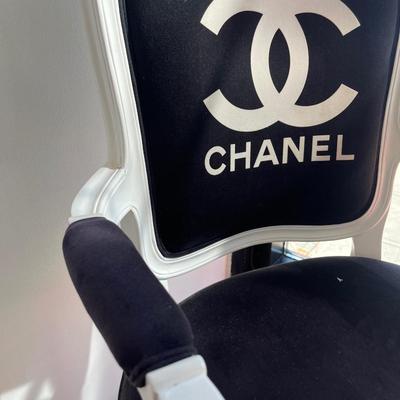 Chanel French style Dove Upholstered chair #1