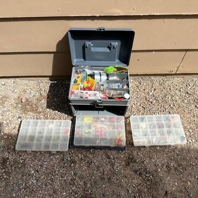 LARGE AMOUNT OF TACKLE WITH BOX
