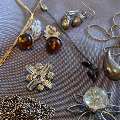 Estate Jewelry Lot + Vintage Political Buttons - Lot 50