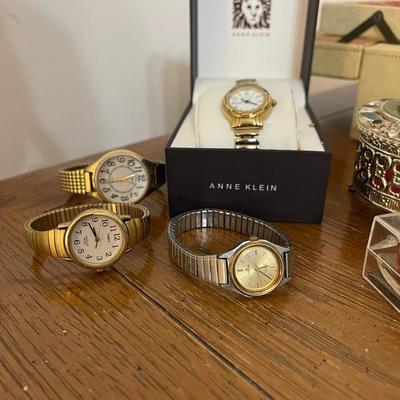 Jewelry Box and Watch Lot