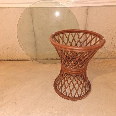 Bamboo Glass top Table