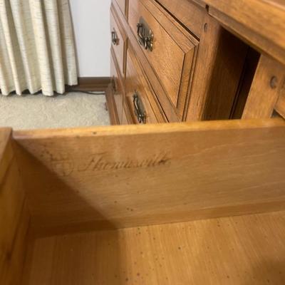 Pair of 6 drawer dressers w mirror by Thomasville