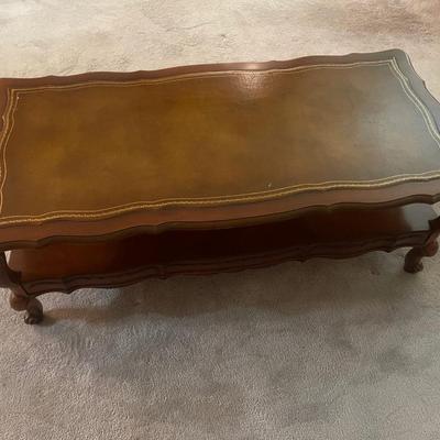 Coffee Table - leather top