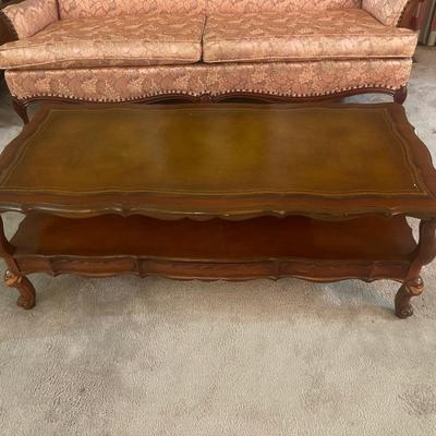 Coffee Table - leather top