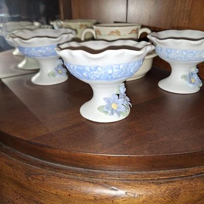 3pc Vintage Blue & white Candy Dish